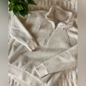 Athleta White Sherpa Jacket